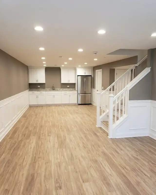 Lincoln Park basement remodel in Chicago finished as an entertainment suite